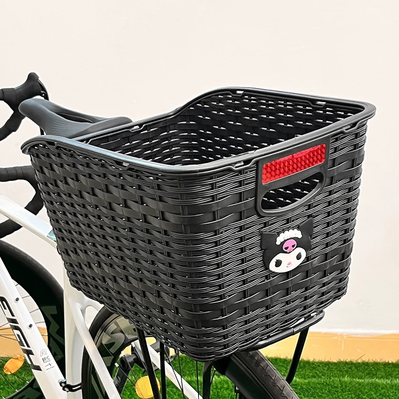 自行车后置车筐学生放书包神器可爱卡通库洛米电动车置物篮大容量