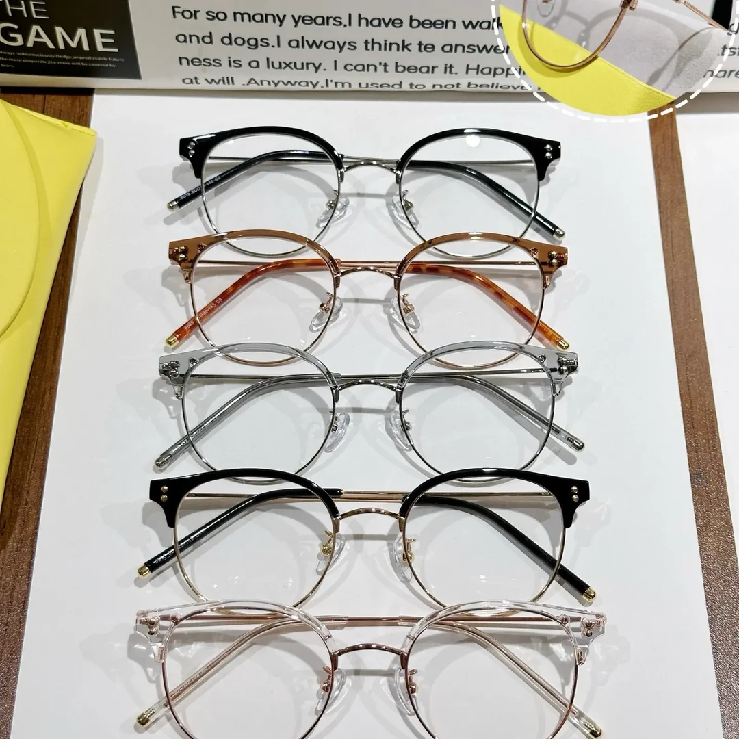 超轻可配度数爆款眉毛镜架男女通用素颜显瘦显脸小框架1.0近视镜