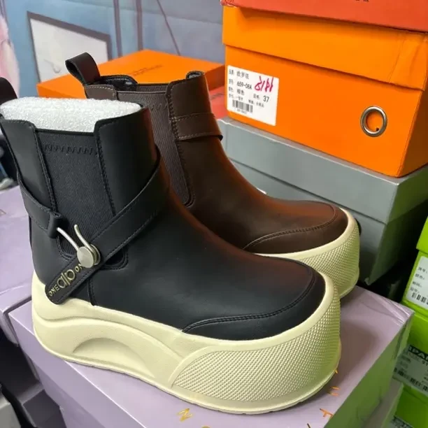 加棉新款气质百搭潮流女士二棉休闲短靴