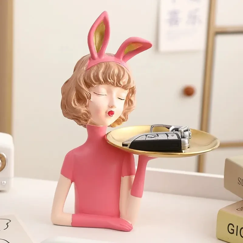 生日礼物女孩少女心治愈系工艺品装饰房间钥匙收纳入门摆件可爱