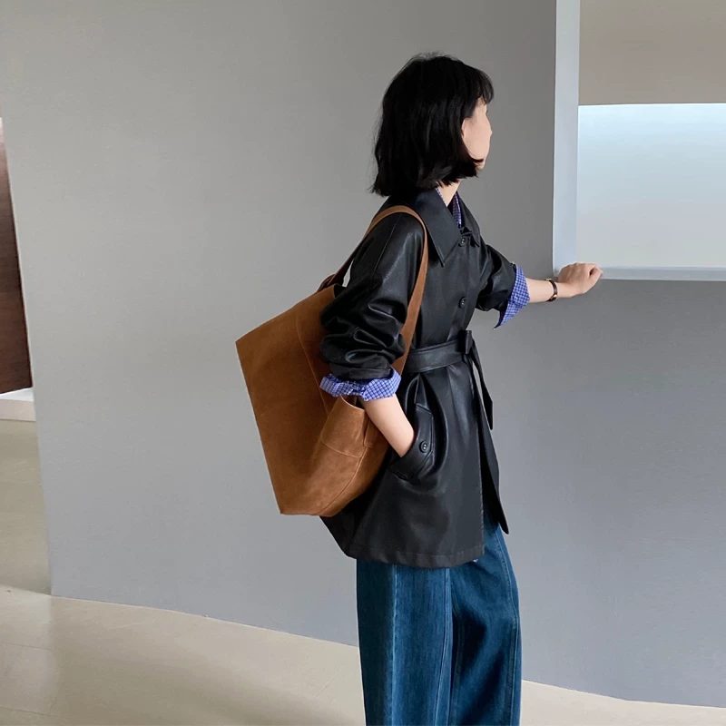 黑色皮衣外套女2024深秋冬新款高级感夹克今年流行短款小个子美式