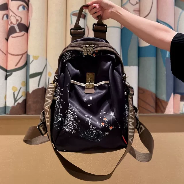 超火外出旅行双肩包女2025新款时尚牛津布女士背包大容量休闲旅游