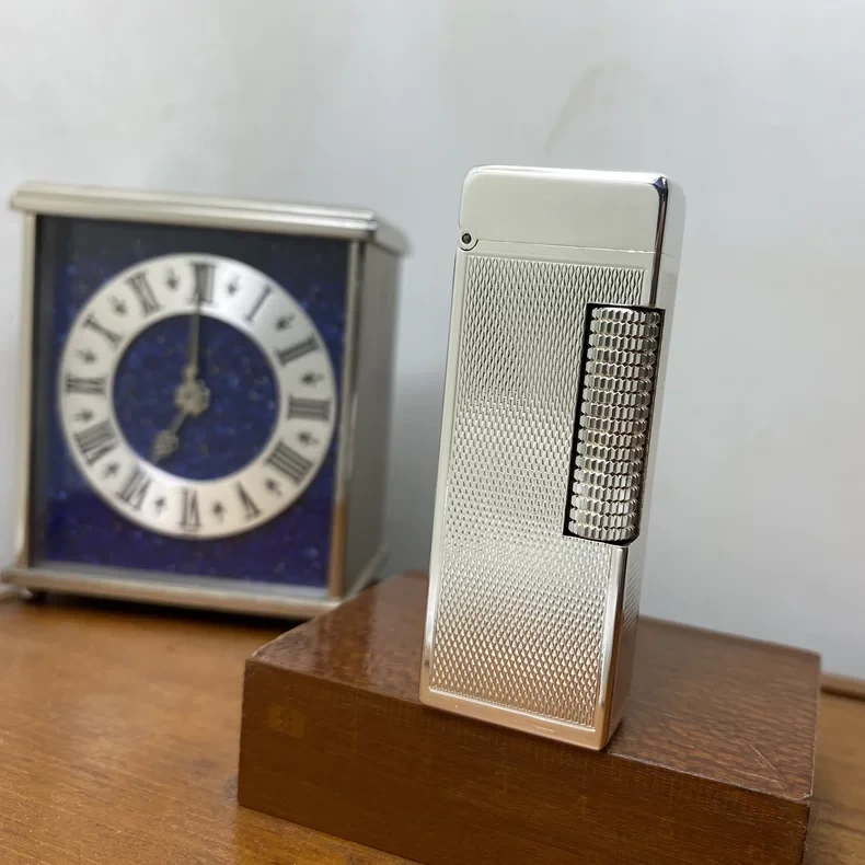 原品保证！阿尔弗雷德·登喜RG1 第一代银色麦纹款打火机Ax