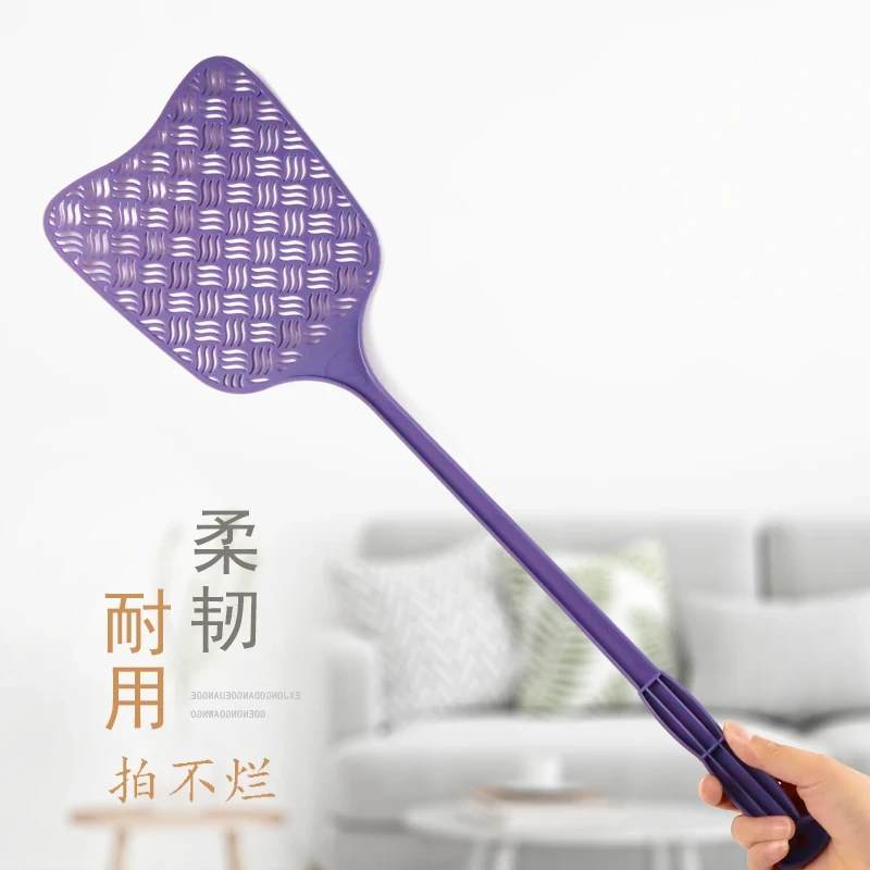 创意长柄苍蝇拍加厚塑料家用手动拍不烂柔韧耐用加大号灭蚊蝇子拍