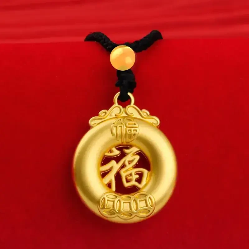 【粉丝专享】磨砂质感传承平安福吊坠项链