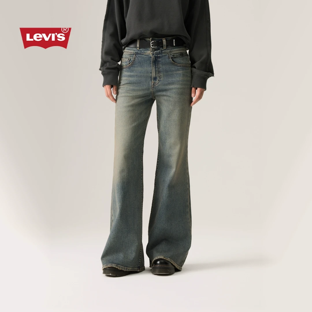 【商场同款】Levi's李维斯25秋季女士RIBCAGE高腰微喇牛仔裤A7503