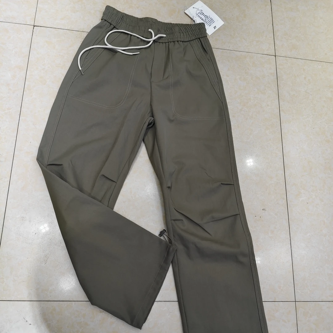 秋冬男士宽松直筒加绒美式百搭休闲工装长裤