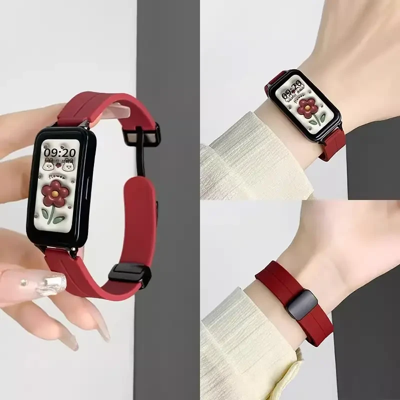 适用华为手环10表带手环9手环8表带防水防汗磁吸硅胶卡扣运动舒适