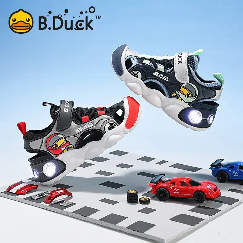 B.Duck小黄鸭运动鞋小童运动风透气鞋子男女春秋宝宝夏季B2686866