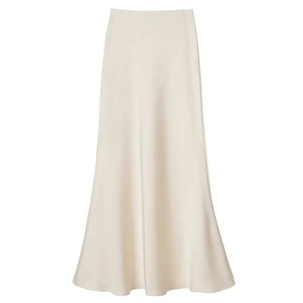 鱼尾裙高腰半身裙白色伞裙白色法式欧若新中式连衣裙显瘦气质