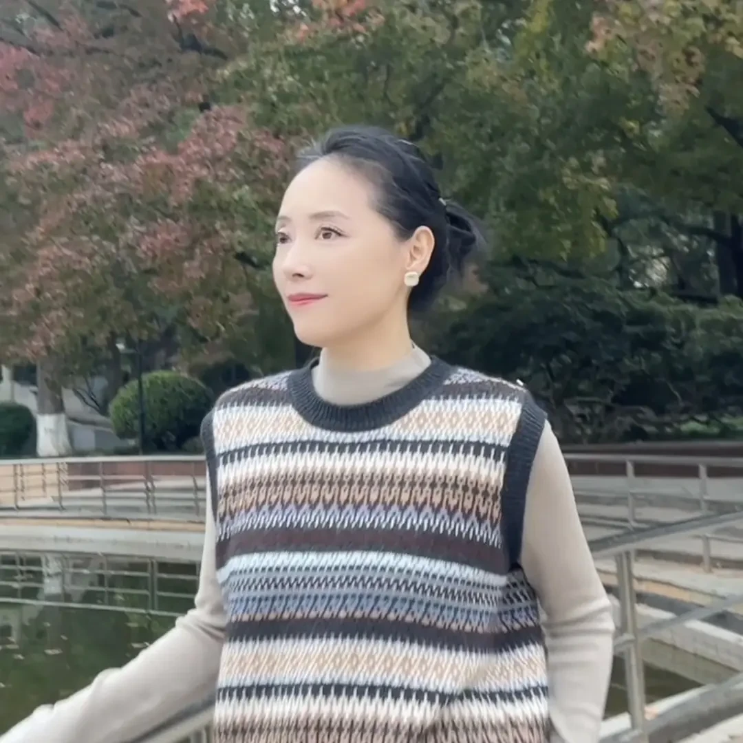 新中式国风立领针织百搭无袖马甲秋冬新款