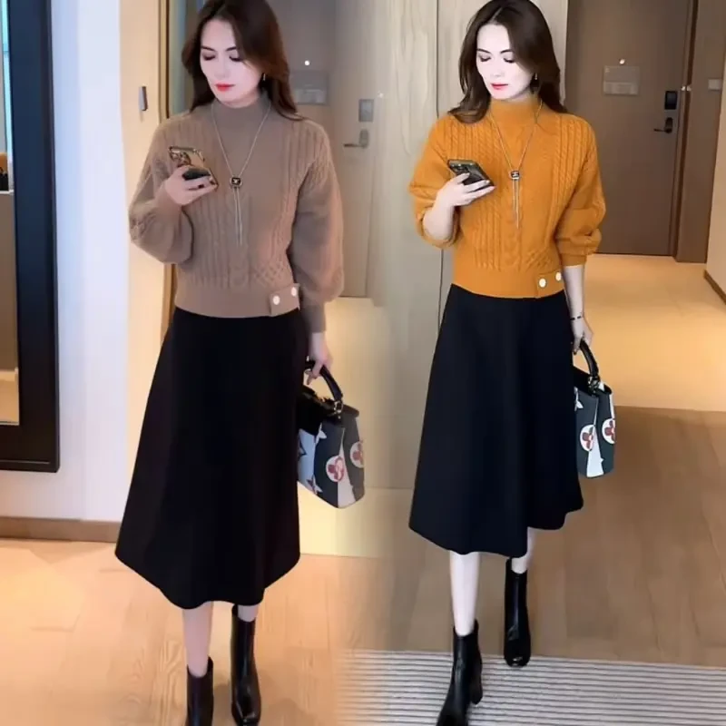 半高领加厚毛衣秋冬装新款显瘦今年流行打底衫外穿针织衫女士毛衣