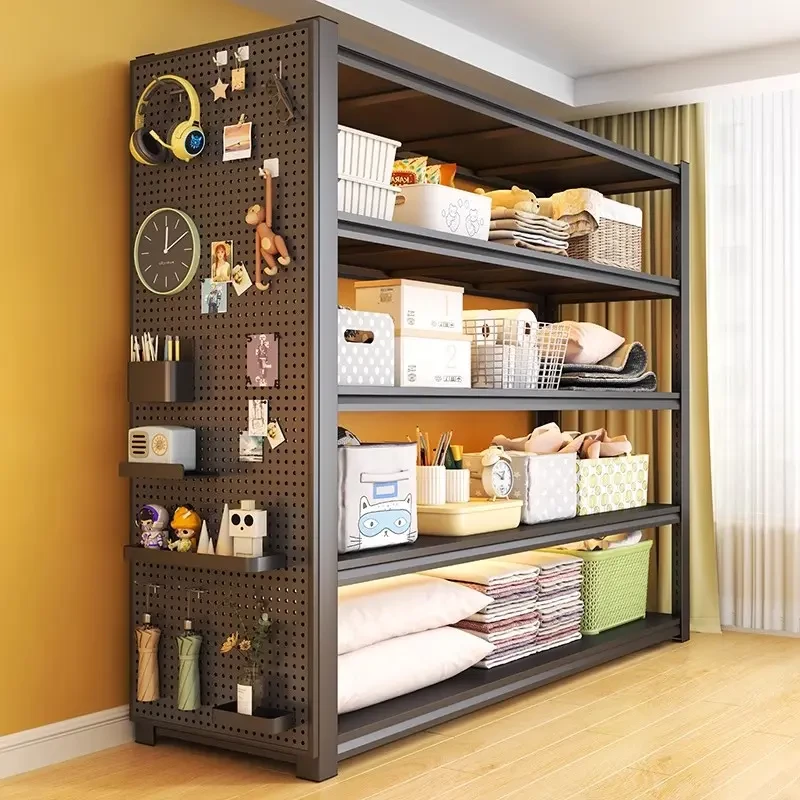 家用收纳架多层加厚钢制置物架超市展示架客厅卧室储物架落地货架