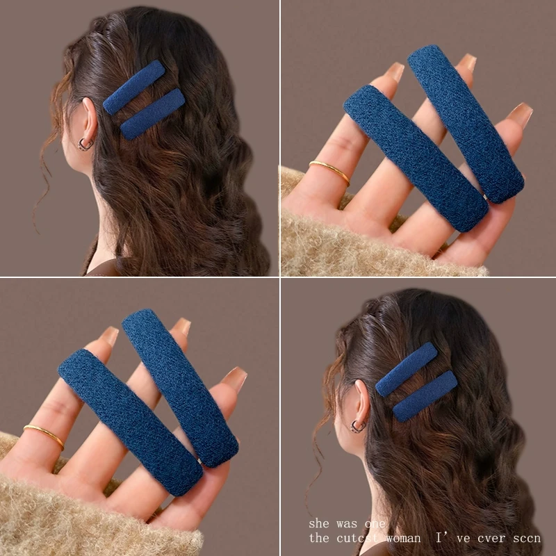 毛呢侧边发夹bb夹秋冬文艺前额无痕刘海夹韩国简约卡碎发夹子头饰