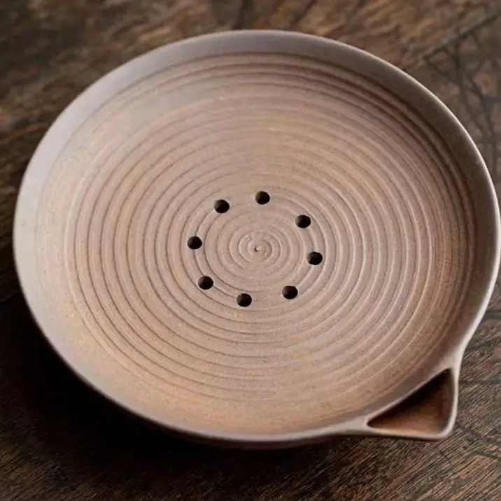 粗陶老岩泥壶承素慕堂手工日式复古储水简约干泡茶盘功夫茶道零配