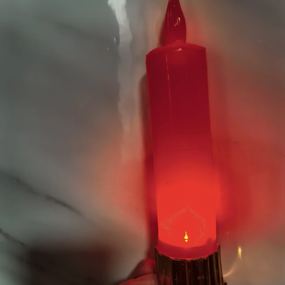 新款红色无烟电子蜡烛灯家用充电款适合婚庆乔迁