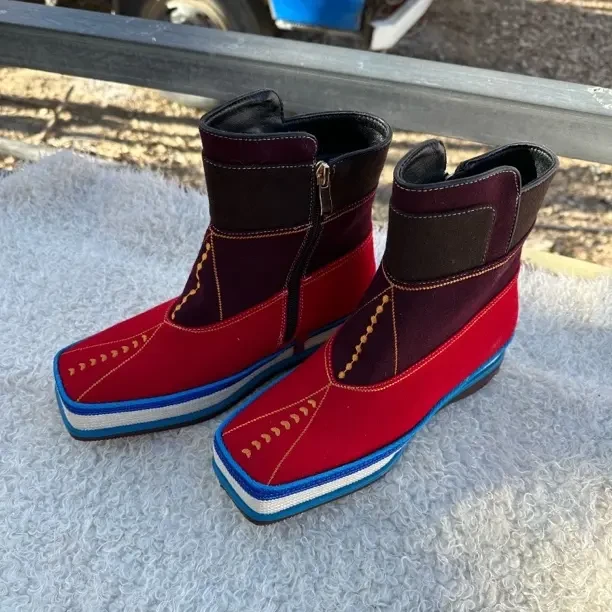 民族风格松巴拉姆男士和尚鞋平底舒适防滑鞋子