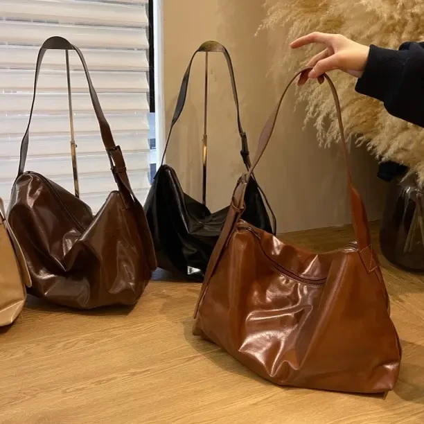 新款韩系慵懒风休闲挎包大容量挎包单肩斜挎ins风包包