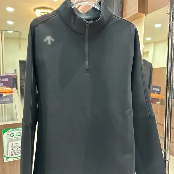 拉链立领秋季长袖纯色运动T恤休闲速干半高领时尚