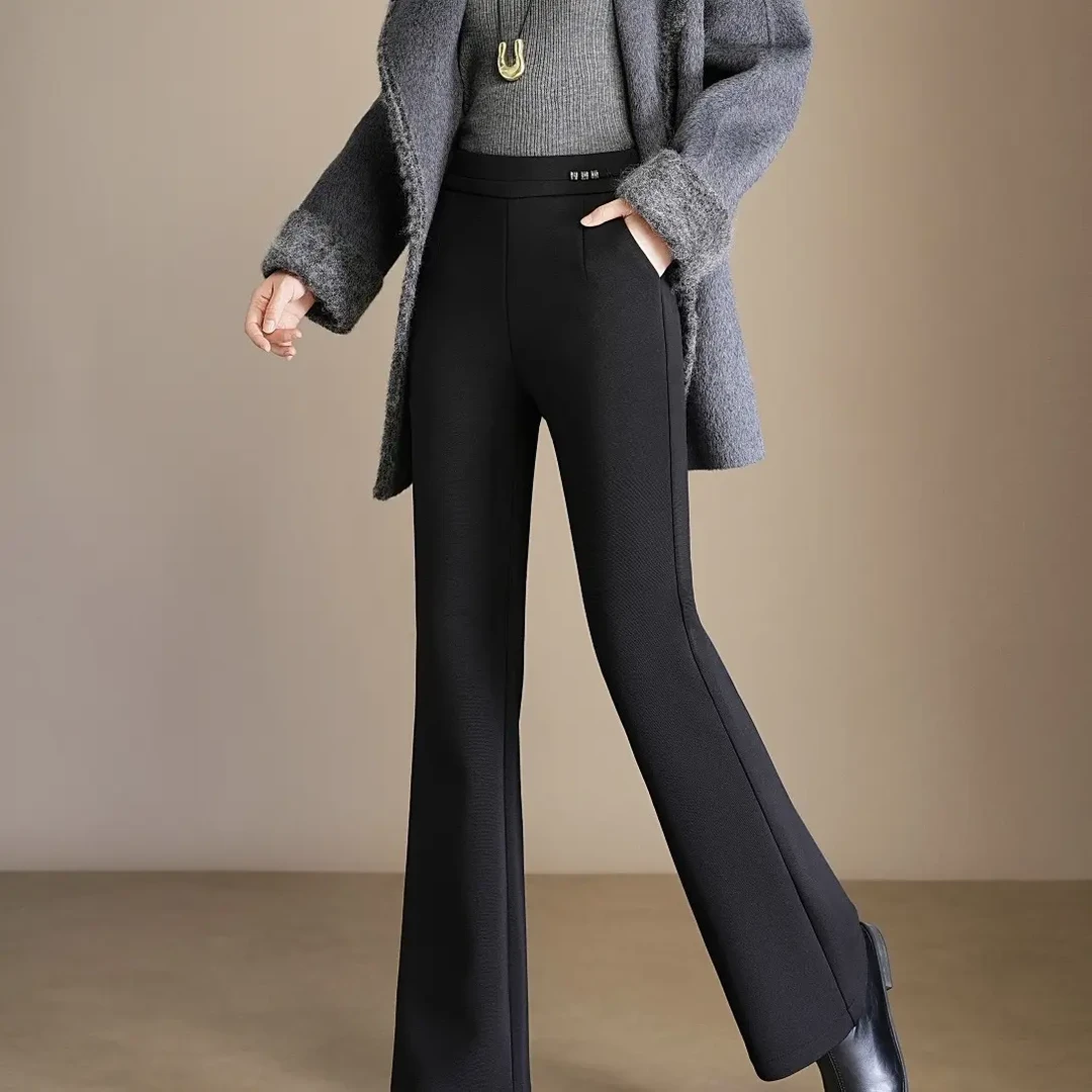 冬季显瘦高腰微喇百搭时尚款