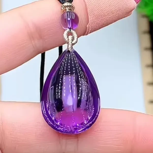 乌拉圭紫水晶水滴吊坠天然紫水晶吊坠尺寸28mm*19mm*16mm女款气质