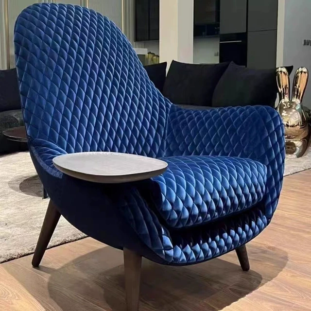 源头好货美式布艺老虎椅意式极简创意客厅休闲单人沙发椅