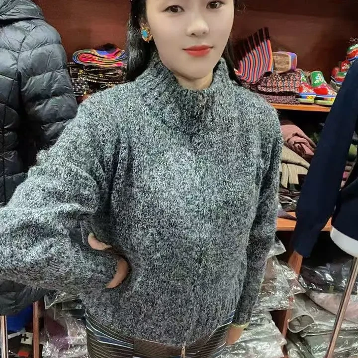 ins短款长袖针织秋季时尚毛针织衫常规款开衫毛衫