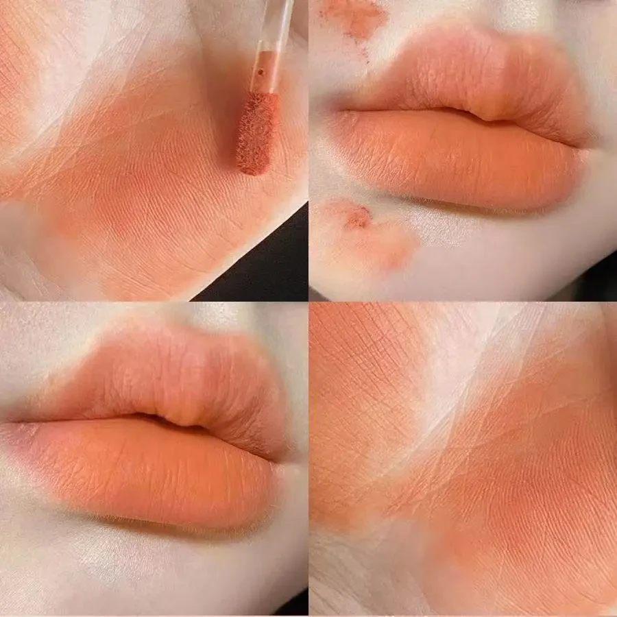 秋冬化妆来自橘子口红的夏天!哑光雾面唇釉显白伪素颜低饱和