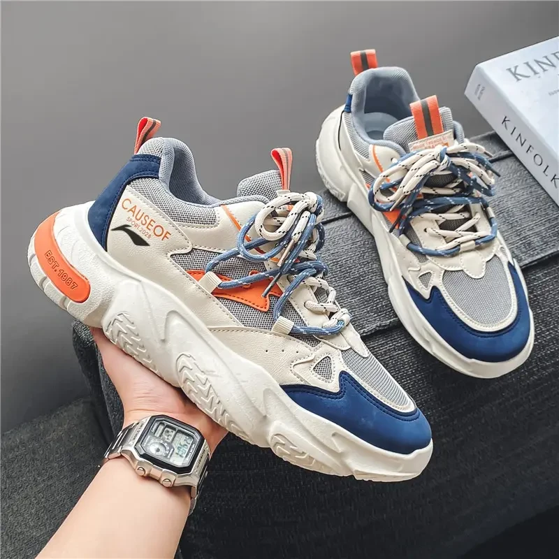 李宁旗下SHOEBOX/鞋柜男鞋2025夏季新款港风老爹鞋跑步休闲运动鞋