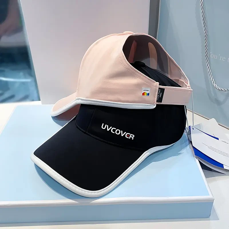 可扎高马尾棒球帽子女运动字母遮阳帽夏季防晒空顶帽显脸小鸭舌帽