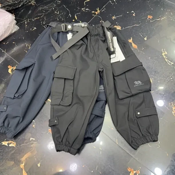 男童工装长裤中大童韩版休闲加厚秋冬束脚洋气裤子