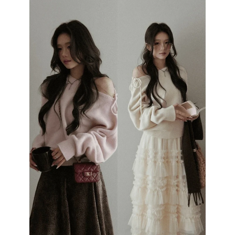 【少女情诗Poetry】韩系甜美慵懒风秋冬温柔氛围感毛衣女针织衫上衣