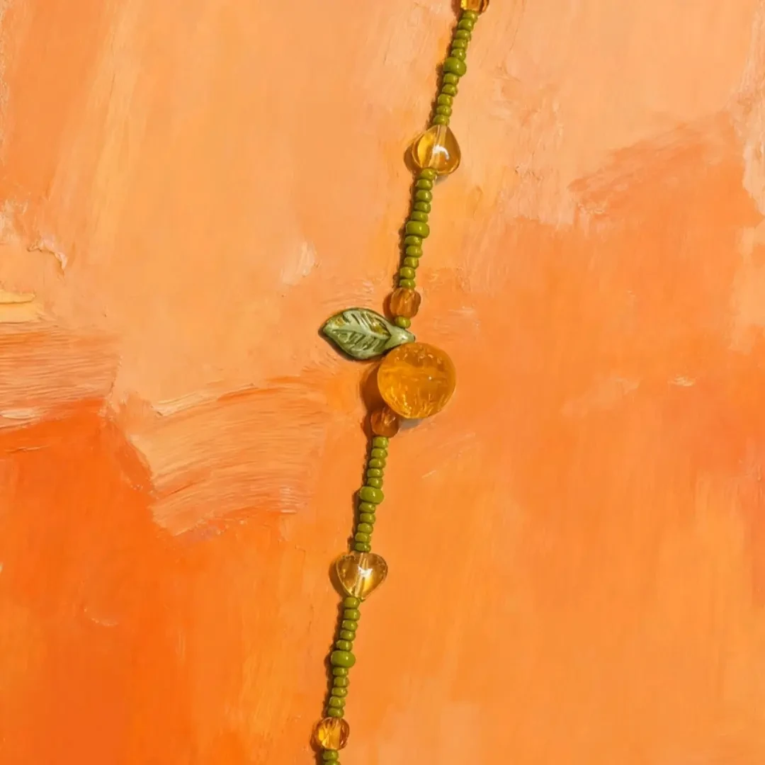 非金属玻璃手链 秋冬捷克琉璃小众精致手工情侣手绳手链复古高级