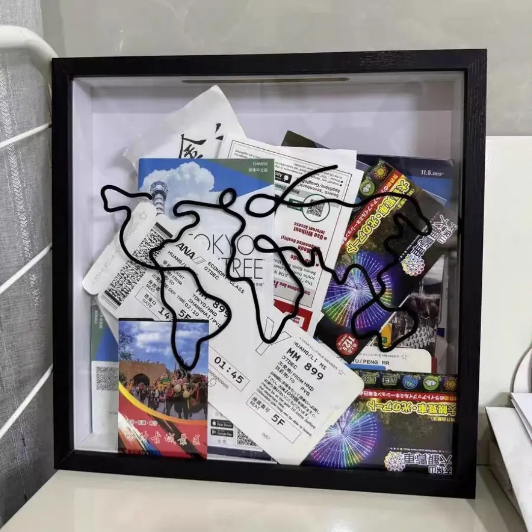 【珍藏时光】票根纪念收纳框演唱会门票旅行明信片机票挂墙收纳盒墙