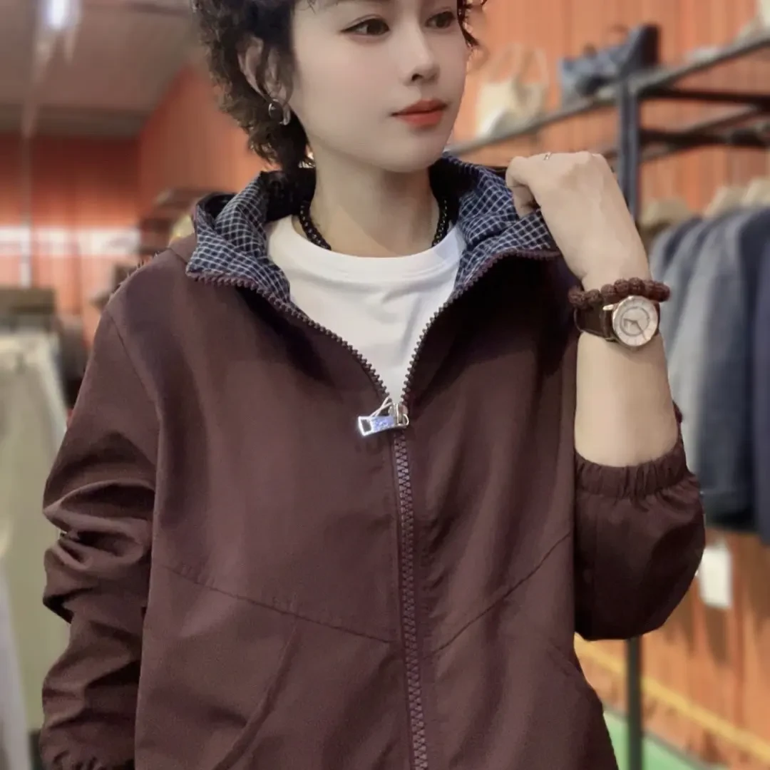 秋季时尚气质连帽休闲外套
