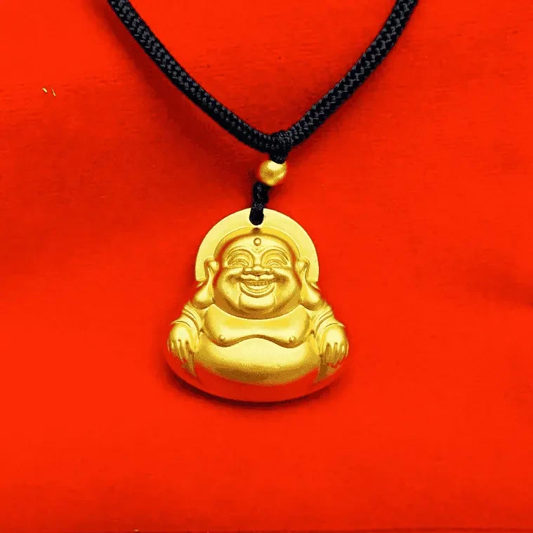 【新年福利】高品质大肚笑面弥勒佛吊坠实心双面福字佛公