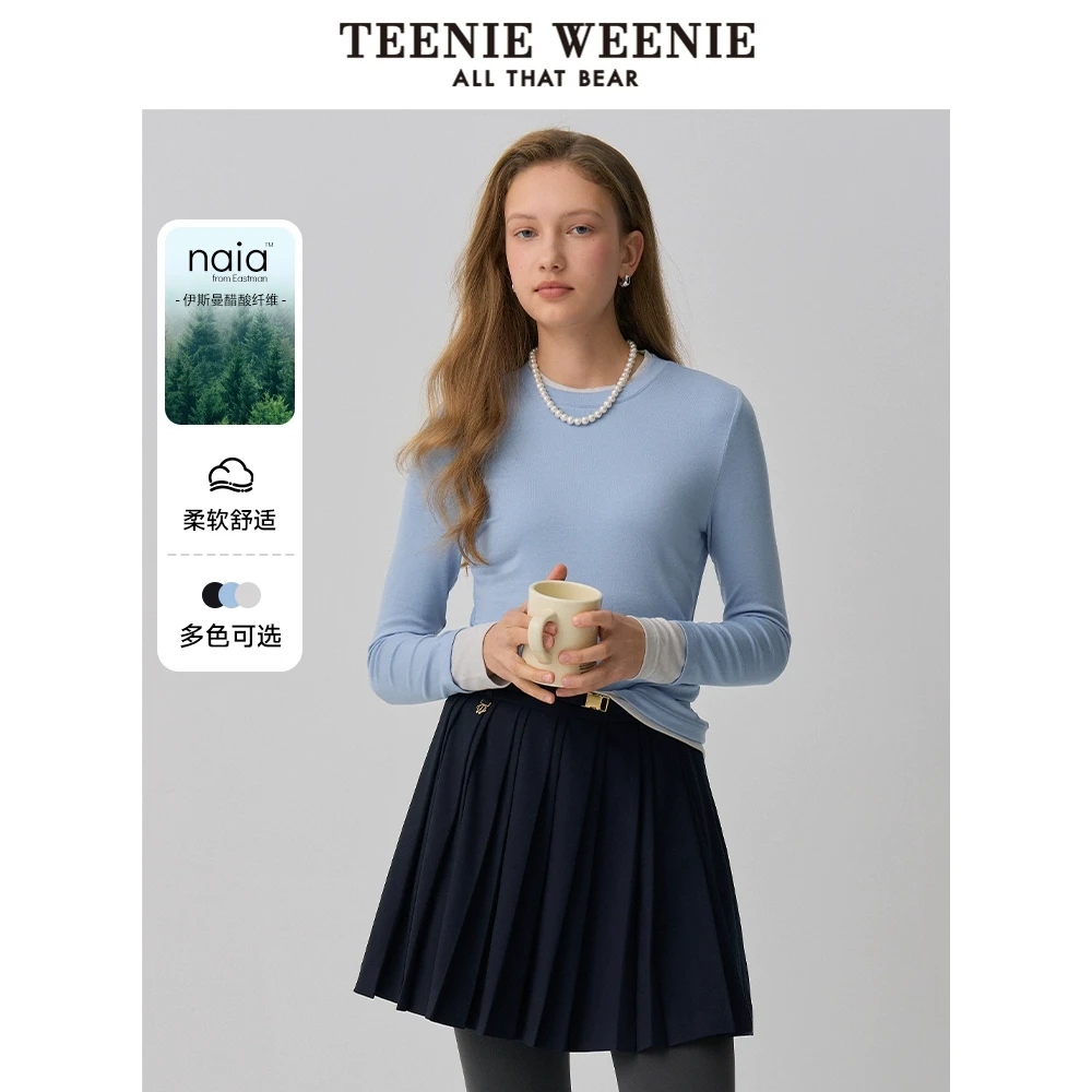 *Teenie Weenie小熊女装25时尚欧若风修身圆领长袖T恤TTLA256304H