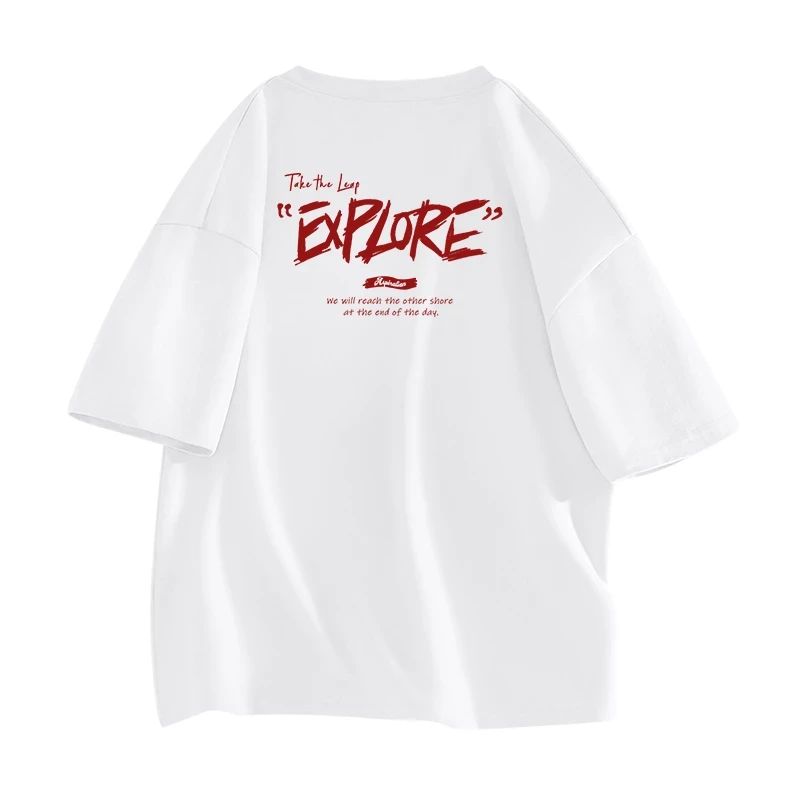 【重磅纯棉】美式男士短袖t恤夏季运动休闲字母印花宽松潮流半袖