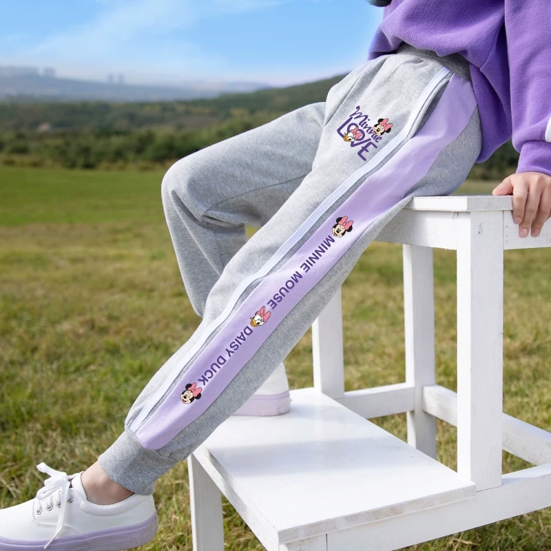 【Disney/迪士尼】女童裤子春款2025新款春休闲裤中大童卫裤运动裤