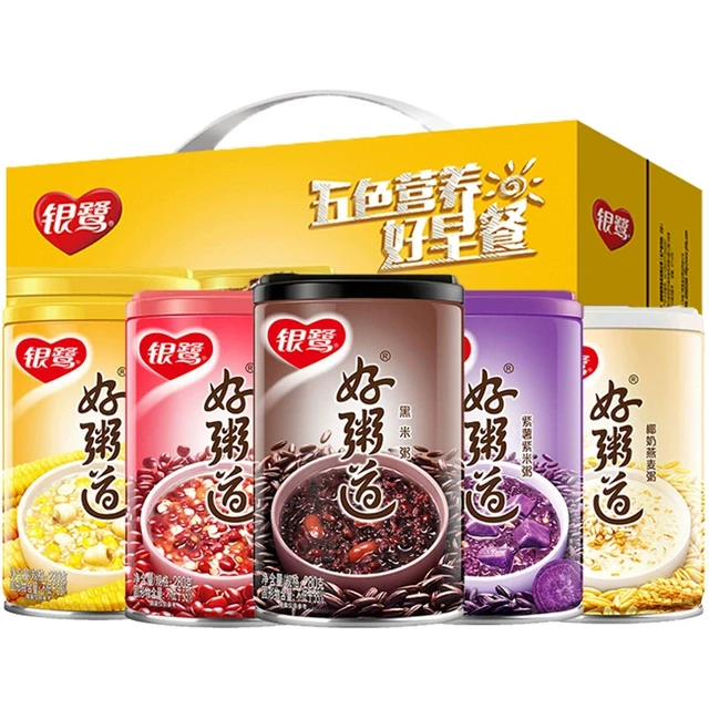 银鹭好粥道黑米粥紫薯粥燕麦粥280g*12罐整箱速食营养早餐八宝粥