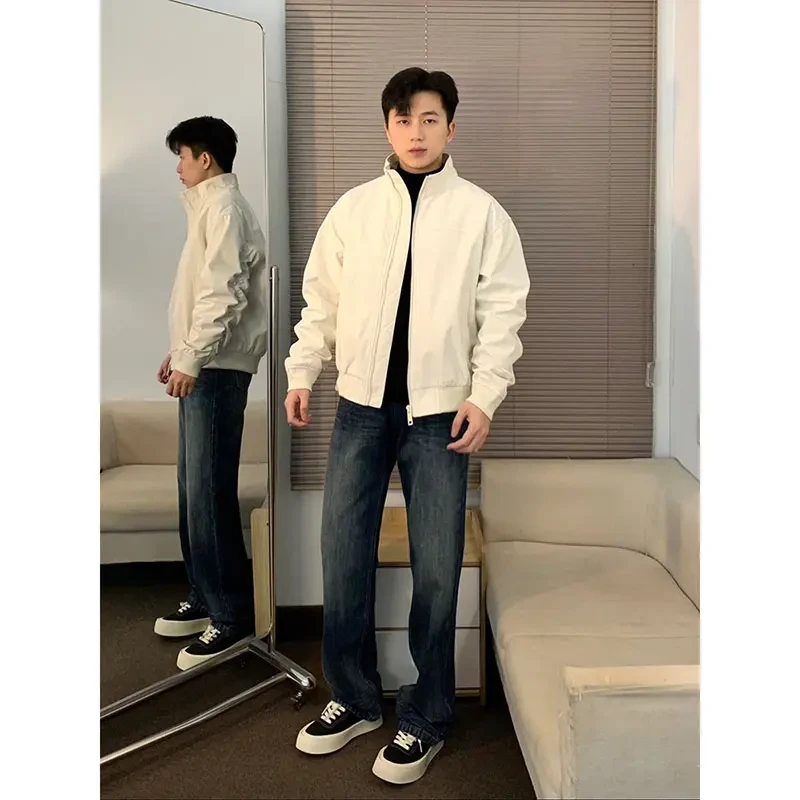 韩梓三防教练飞行夹克外套男春秋季短款廓形美式冲锋衣立领棒球服