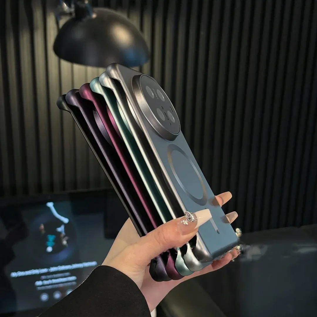 适用华为mate70pro手机壳裸机感高级感mate60pro磁吸无边框磨砂壳