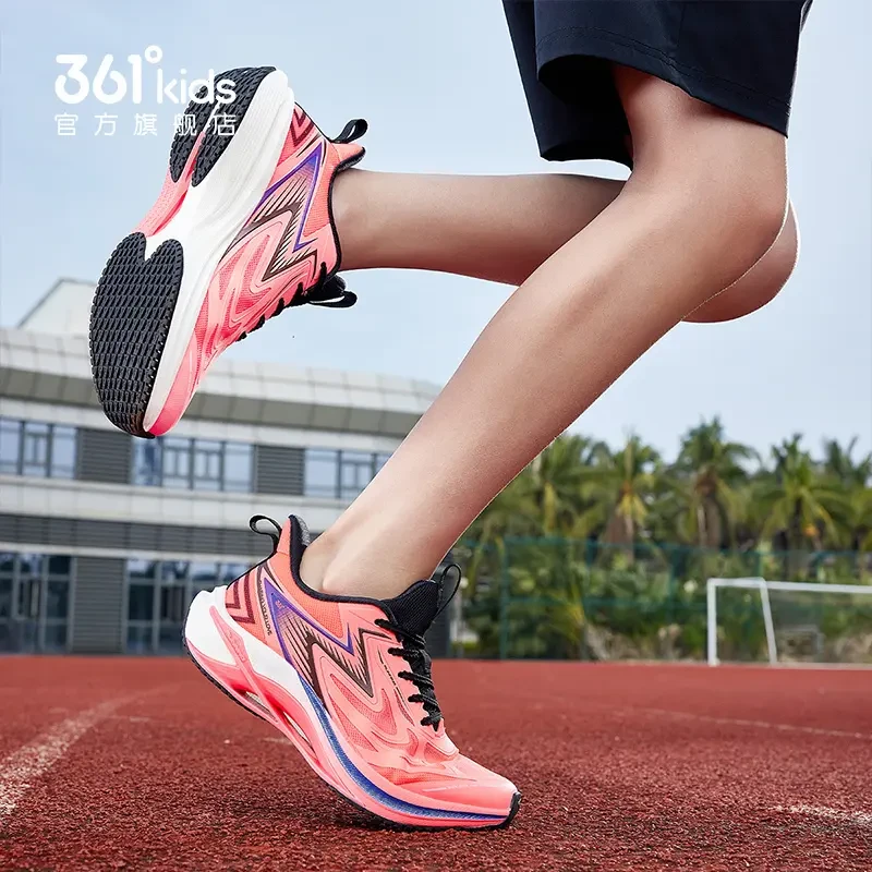 361度飞速中大童飞速运动跑鞋体考夏季耐磨跑步鞋大童透气网面
