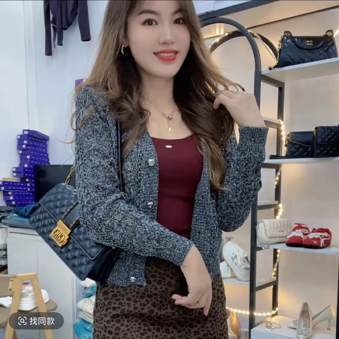 9226常规款打底上衣网红毛针织衫直筒型百搭拼接针织女