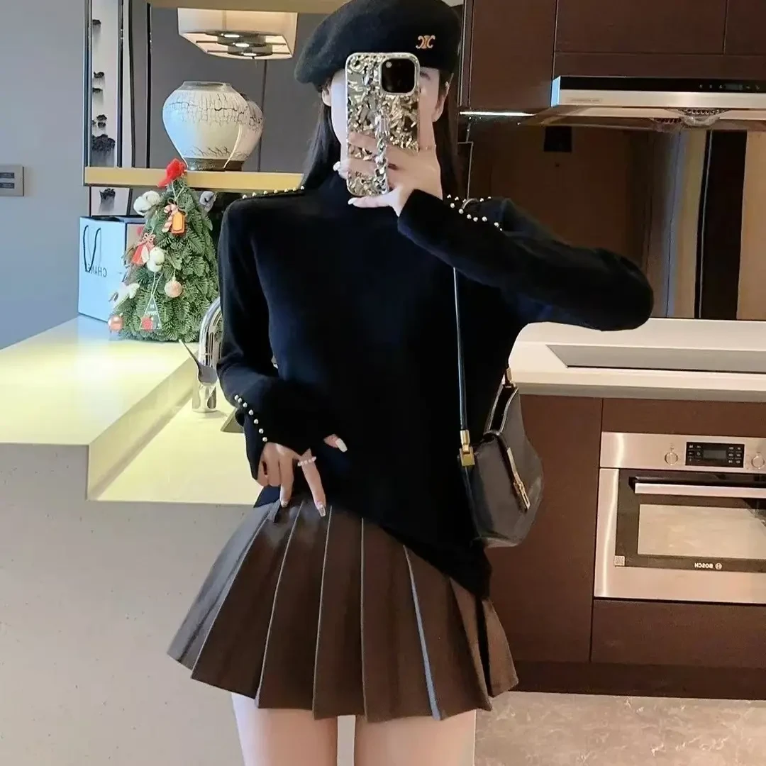 冬季毛针织衫春夏修身显瘦打底衫洋气宽松上衣套头毛衣修身