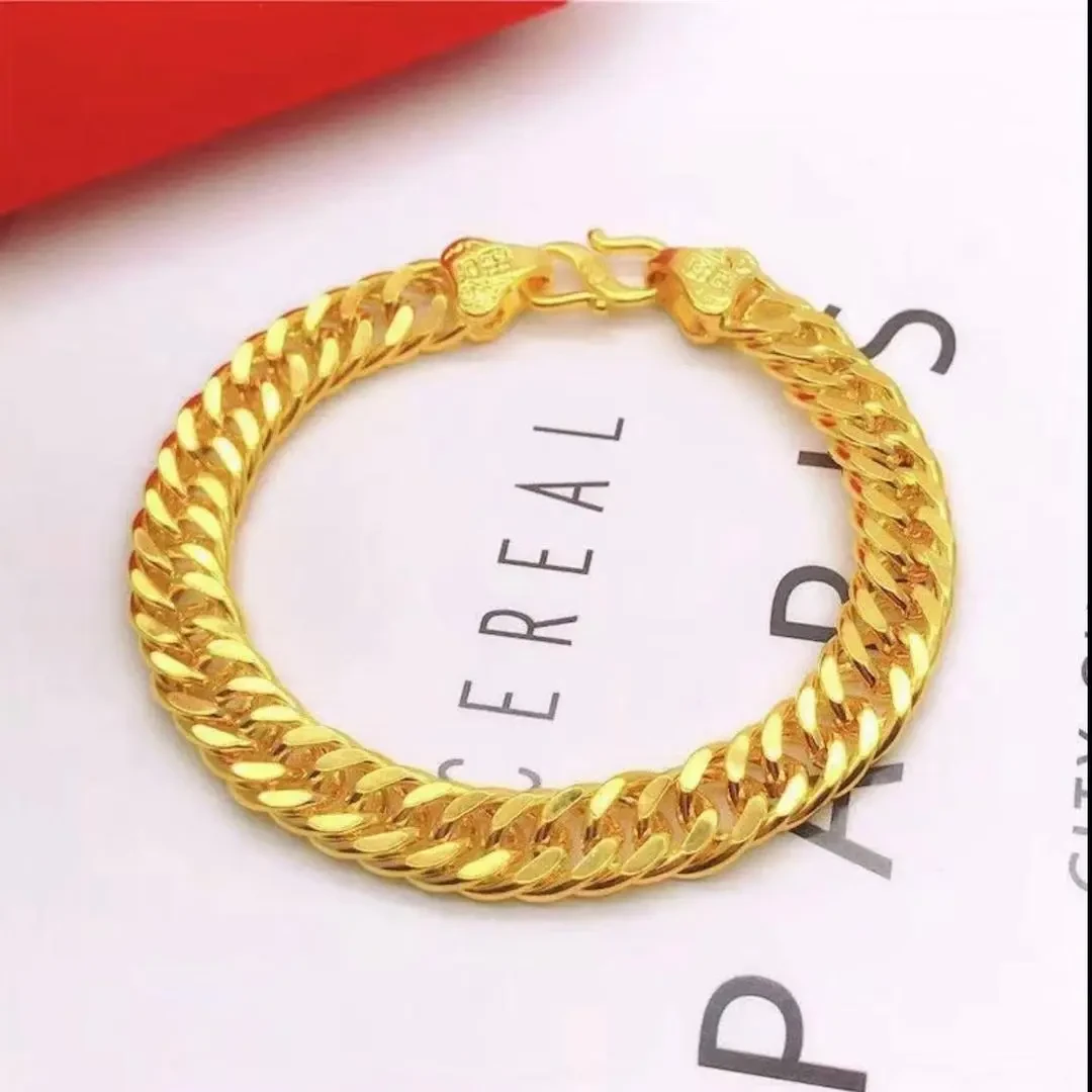 合金手链 合金手链 【孟加拉赤金】老板手链2025新款时尚轻奢气质珠