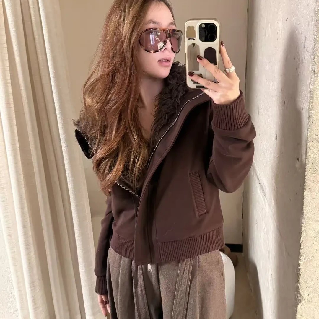 【PLJJ泡菜定制】“外套”翻领斜拉美式复古设计感长袖休闲开衫