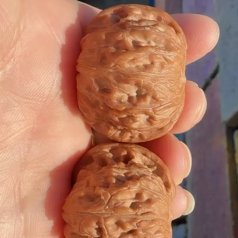 高抛四座楼狮子头文玩核桃可盘玩手把件