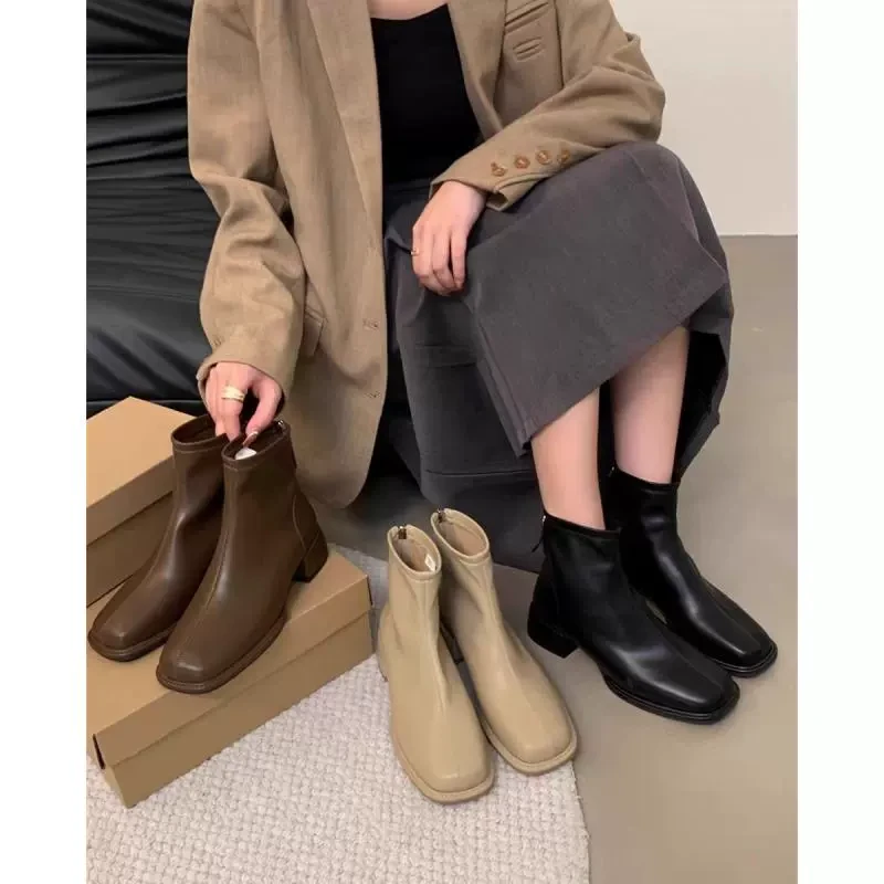巨轻软～低跟瘦瘦靴女洋气瘦瘦靴女6720-1 2600B12