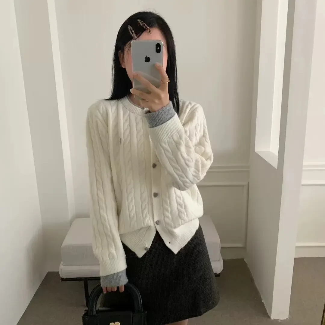 秋冬长袖针织女毛针织衫小香风秋季韩系开衫百搭
